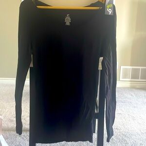 Light long sleeve T-shirt, black, size extra large